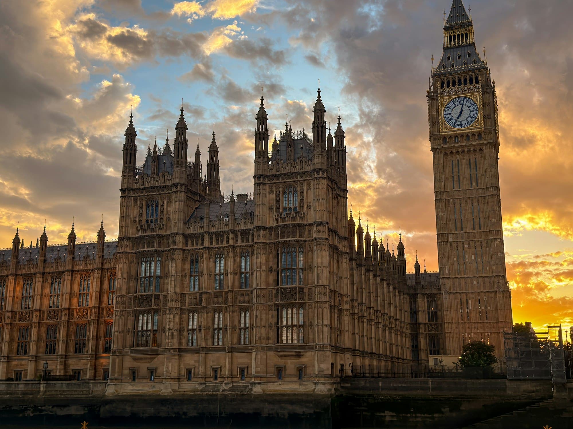 Big Ben and the Houses of Parliament at golden hour